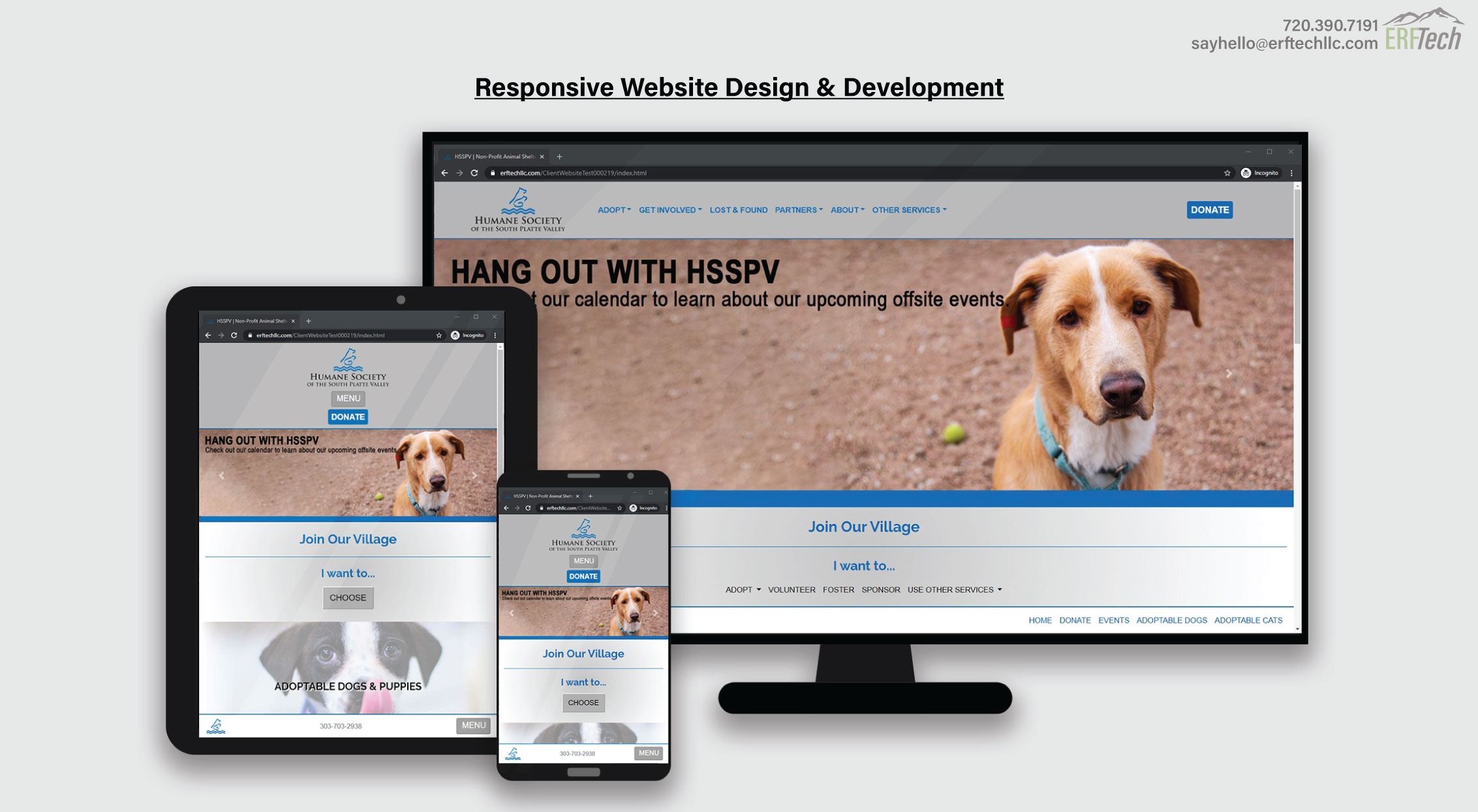 Erf Tech LLC Website Designed, Created and Maintained for HSSPV